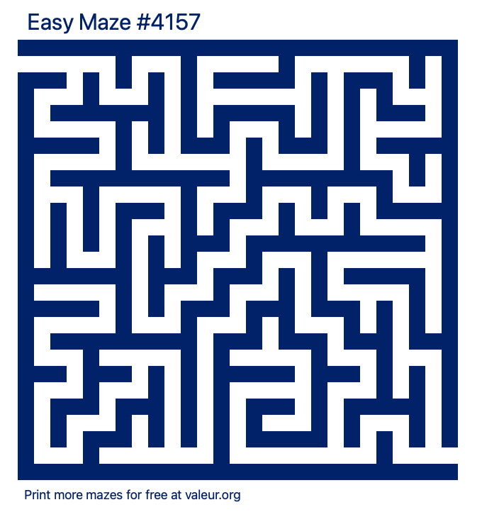 Free Printable Easy Maze number 4157