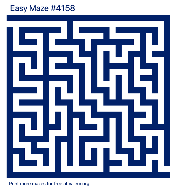 Free Printable Easy Maze number 4158