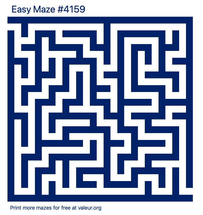 Free Printable Easy Maze number 4159