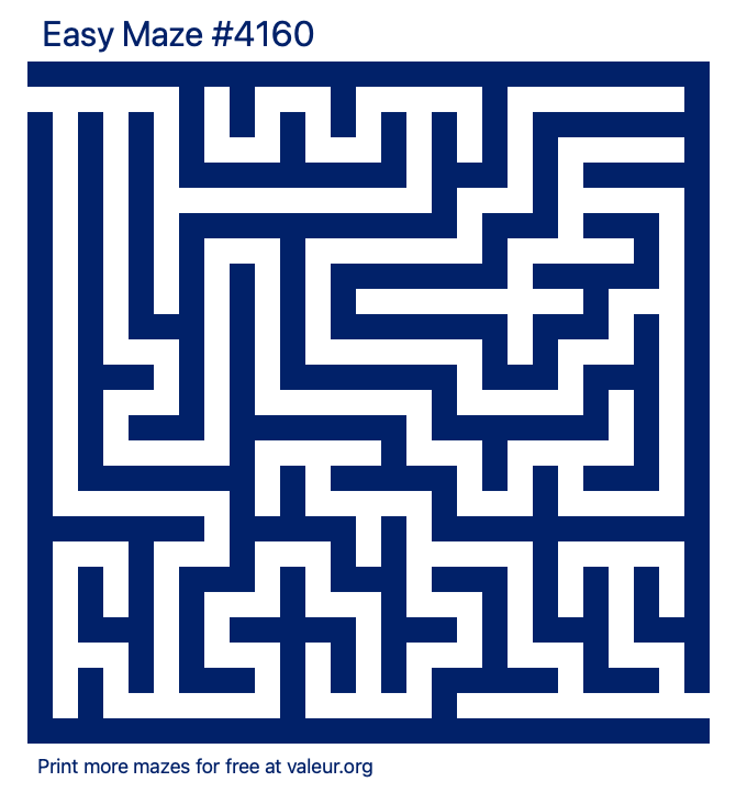 Free Printable Easy Maze number 4160