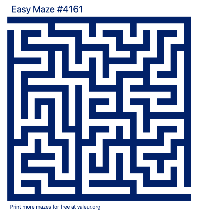 Free Printable Easy Maze number 4161