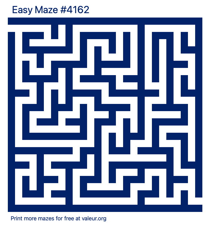 Free Printable Easy Maze number 4162