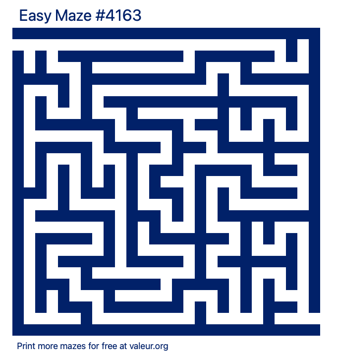 Free Printable Easy Maze number 4163
