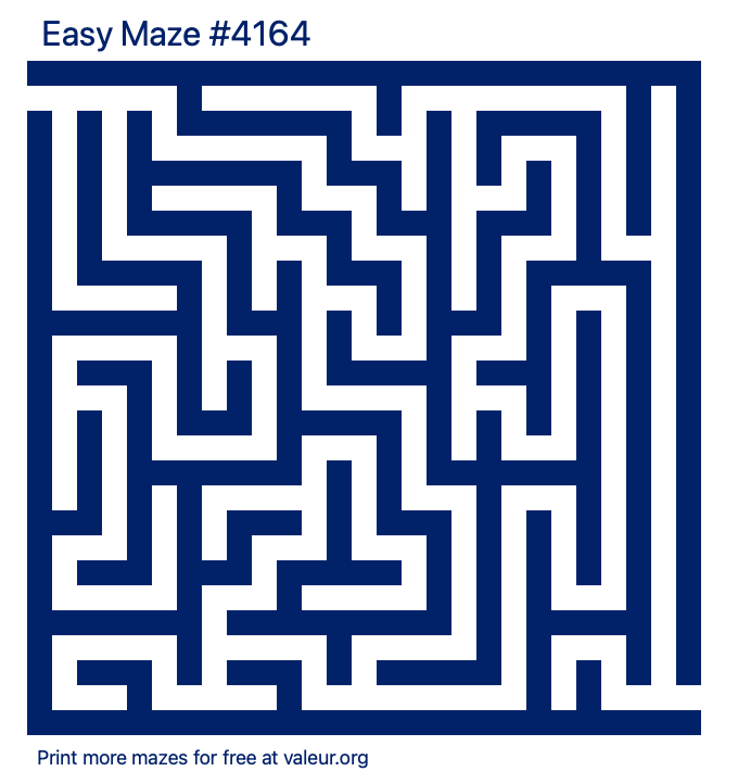 Free Printable Easy Maze number 4164