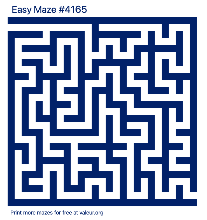 Free Printable Easy Maze number 4165