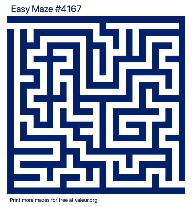 Free Printable Easy Maze number 4167