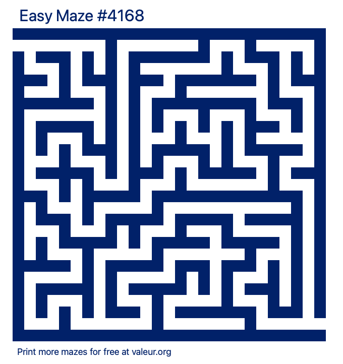 Free Printable Easy Maze number 4168