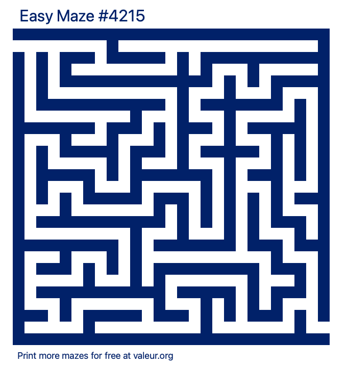 Free Printable Easy Maze number 4215