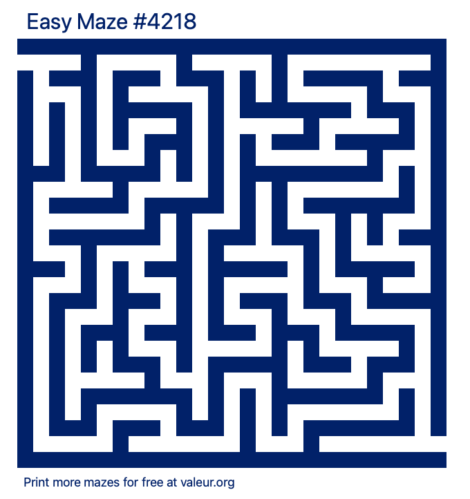 Free Printable Easy Maze number 4218