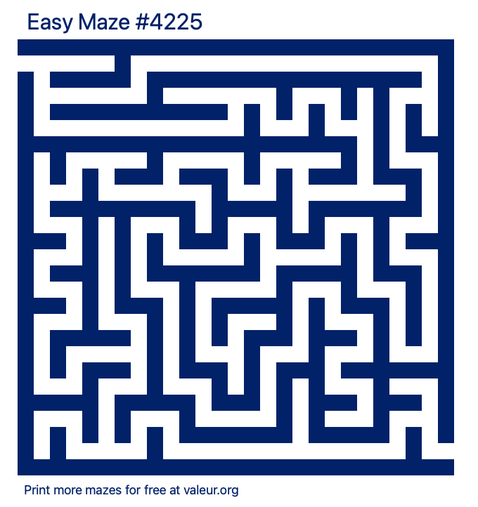 Free Printable Easy Maze number 4225