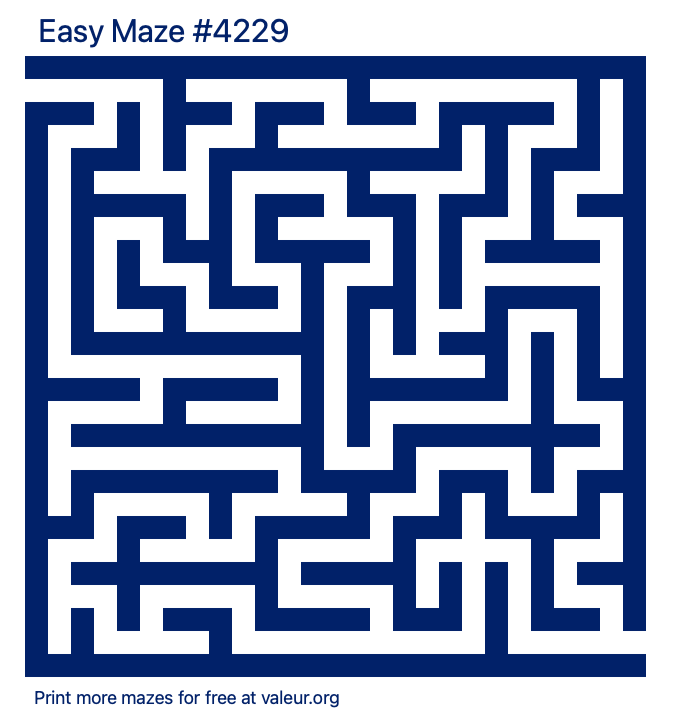 Free Printable Easy Maze number 4229