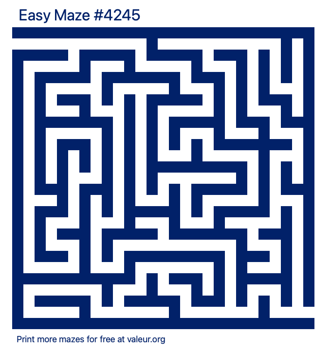 Free Printable Easy Maze number 4245