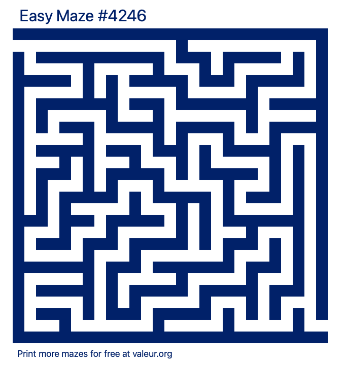 Free Printable Easy Maze number 4246