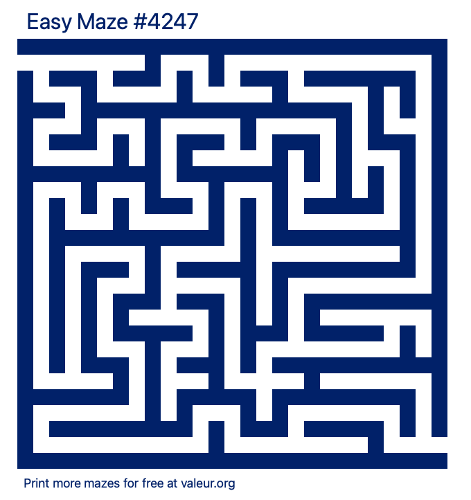 Free Printable Easy Maze number 4247