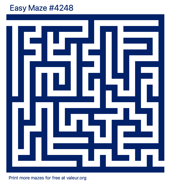 Free Printable Easy Maze number 4248