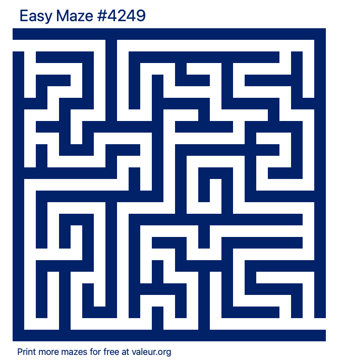 Free Printable Easy Maze number 4249