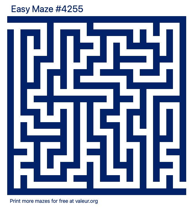 Free Printable Easy Maze number 4255