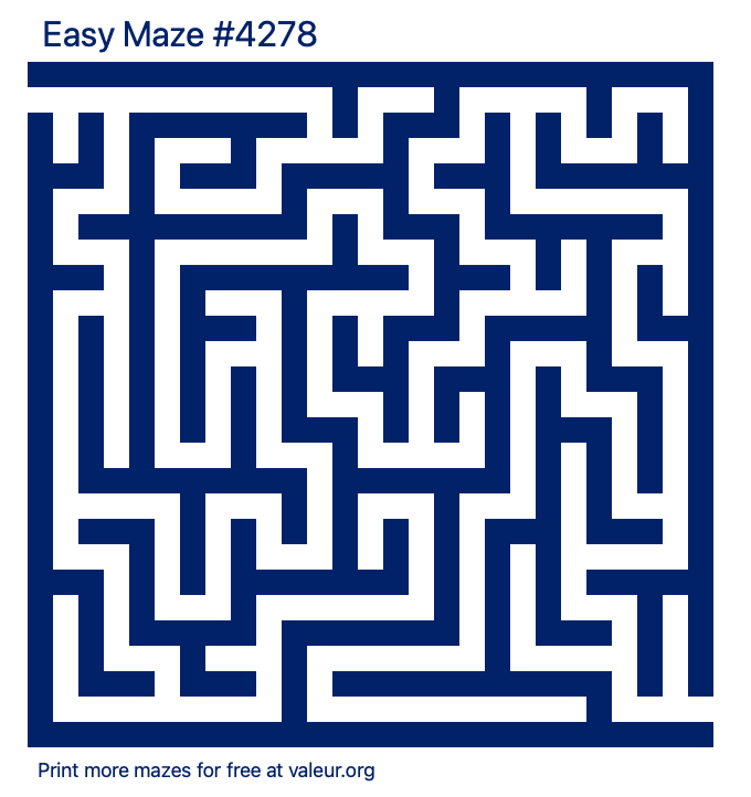 Free Printable Easy Maze number 4278