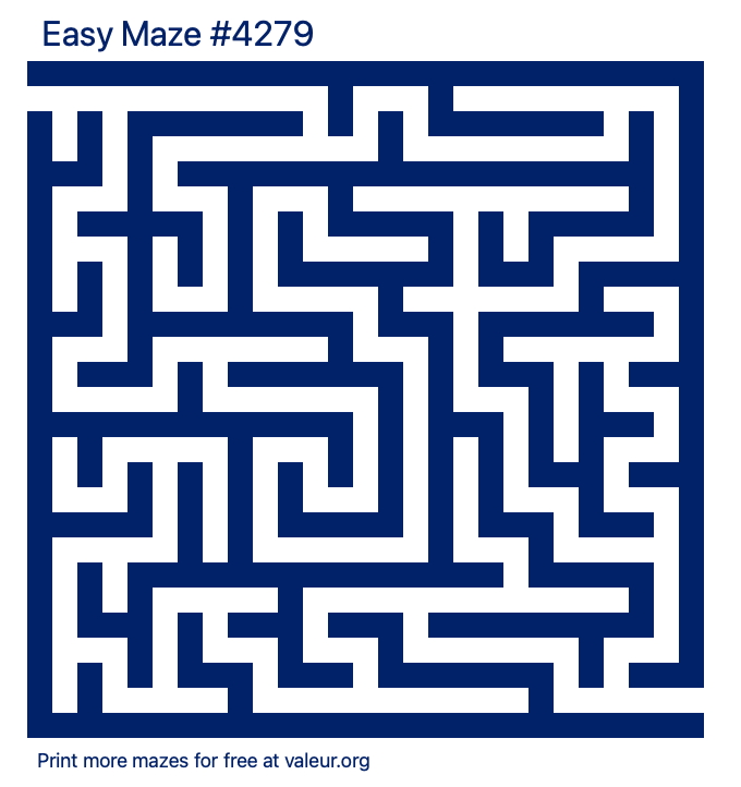 Free Printable Easy Maze number 4279