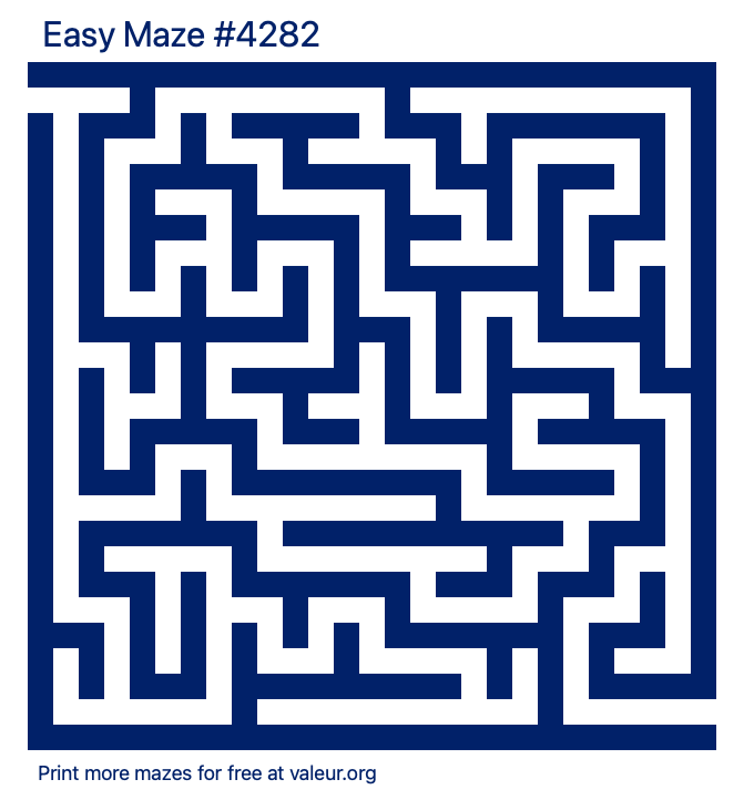 Free Printable Easy Maze number 4282