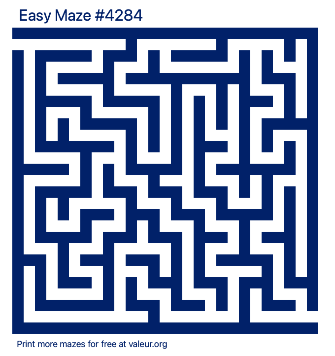 Free Printable Easy Maze number 4284