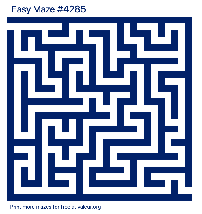 Free Printable Easy Maze number 4285