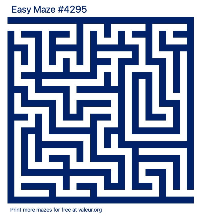 Free Printable Easy Maze number 4295