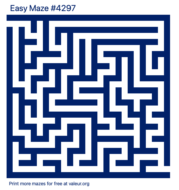 Free Printable Easy Maze number 4297