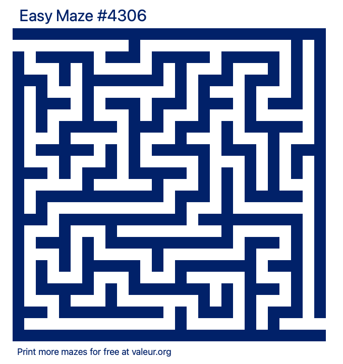 Free Printable Easy Maze number 4306