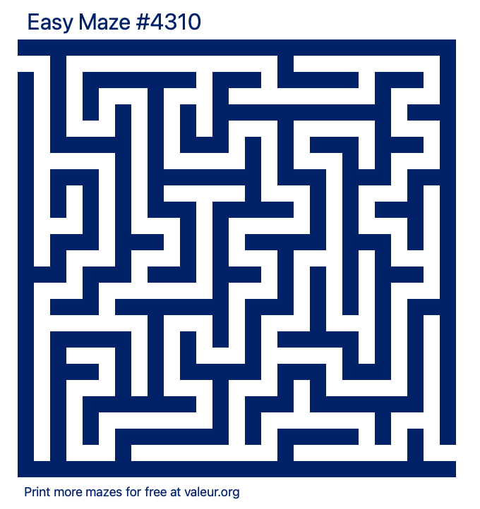 Free Printable Easy Maze number 4310