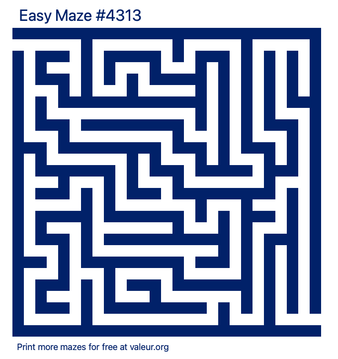 Free Printable Easy Maze number 4313