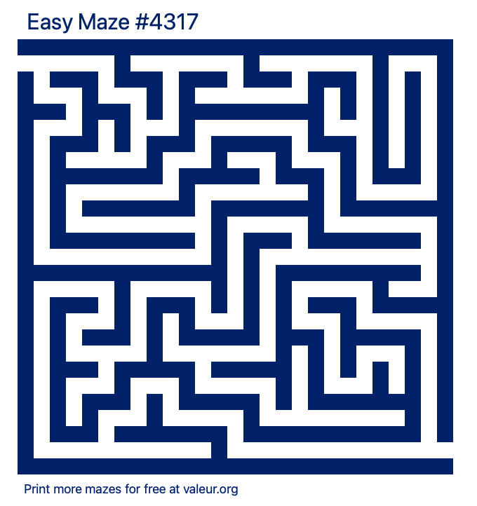 Free Printable Easy Maze number 4317