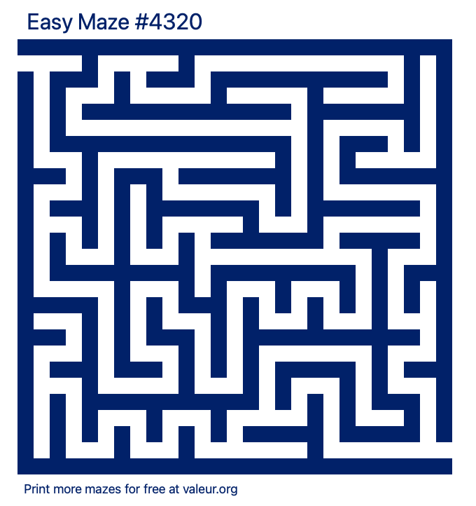 Free Printable Easy Maze number 4320