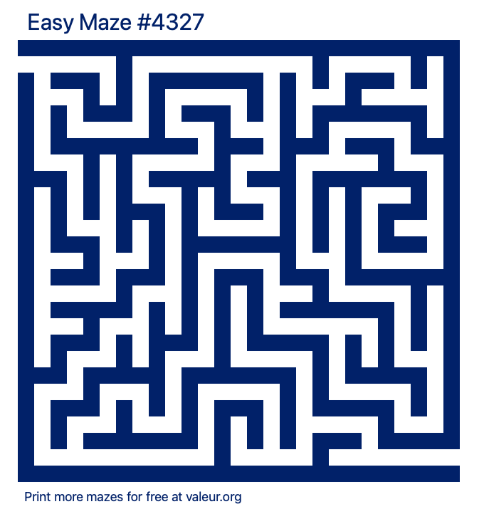 Free Printable Easy Maze number 4327