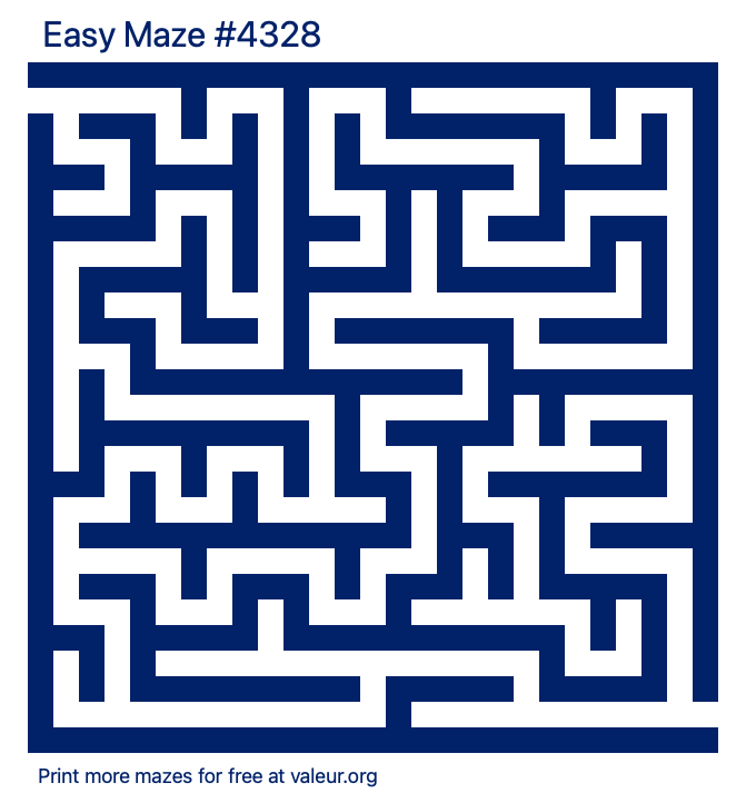 Free Printable Easy Maze number 4328