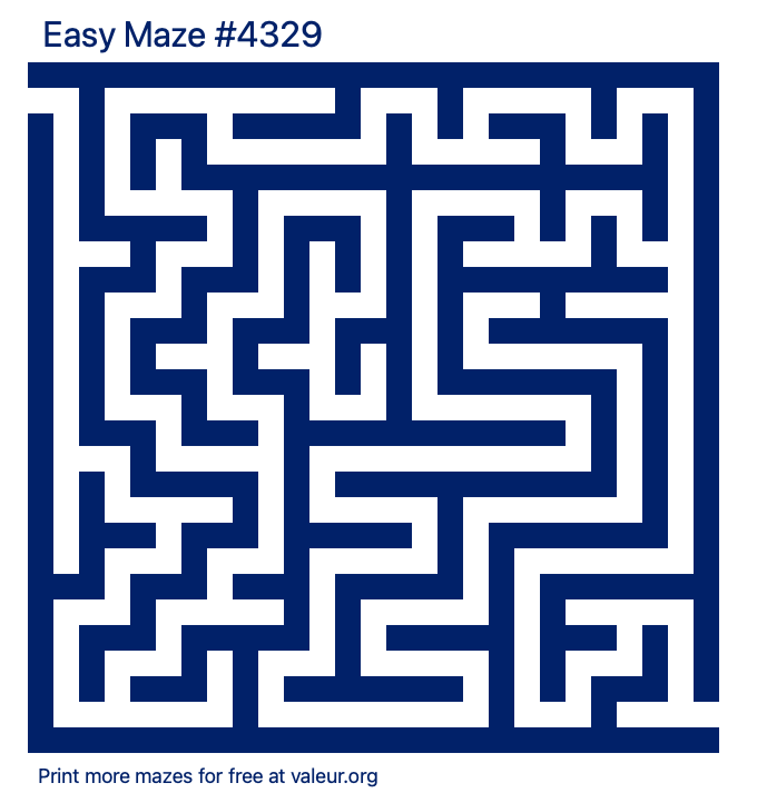 Free Printable Easy Maze number 4329