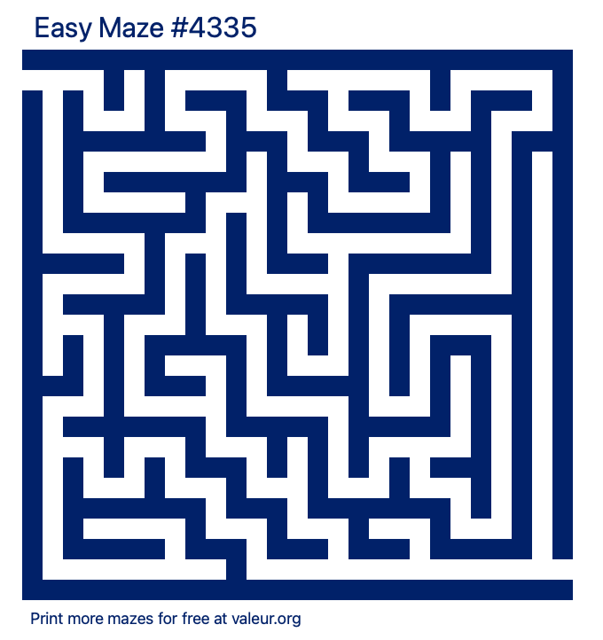 Free Printable Easy Maze number 4335