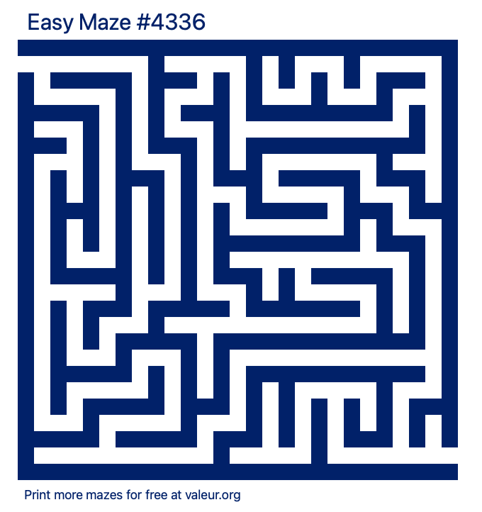 Free Printable Easy Maze number 4336