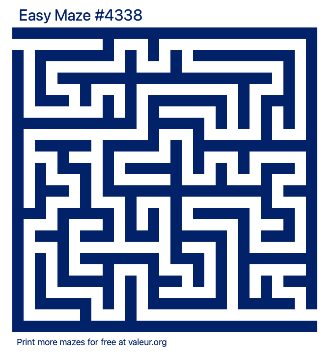 Free Printable Easy Maze number 4338