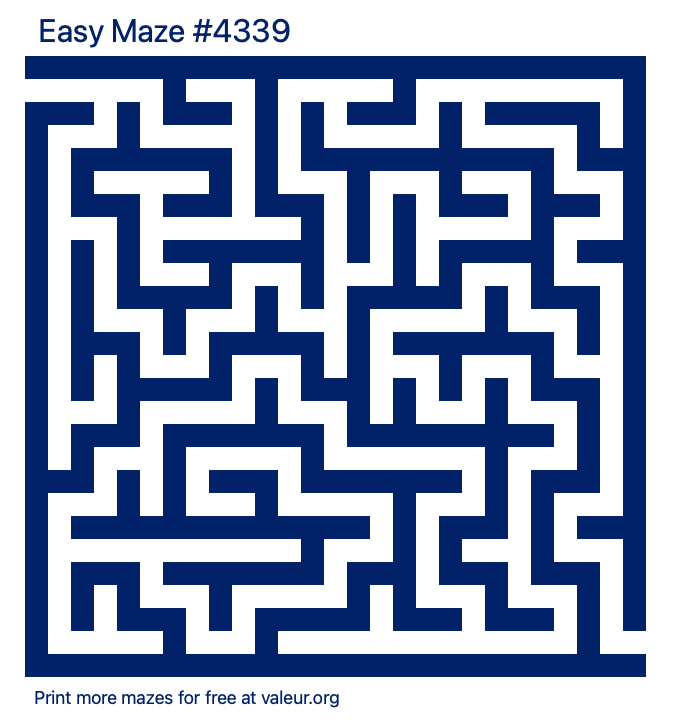 Free Printable Easy Maze number 4339