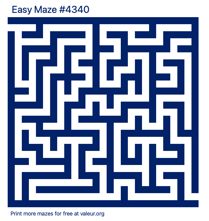 Free Printable Easy Maze number 4340