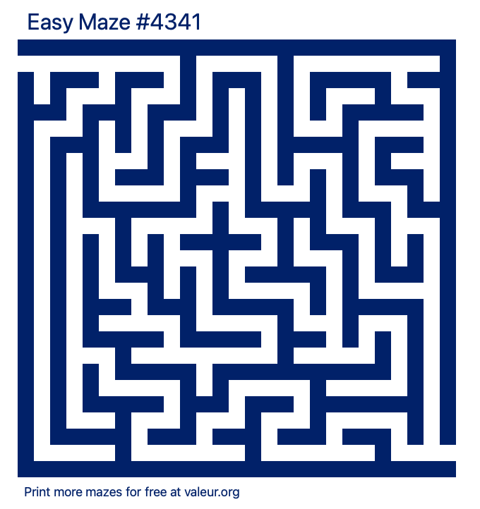 Free Printable Easy Maze number 4341