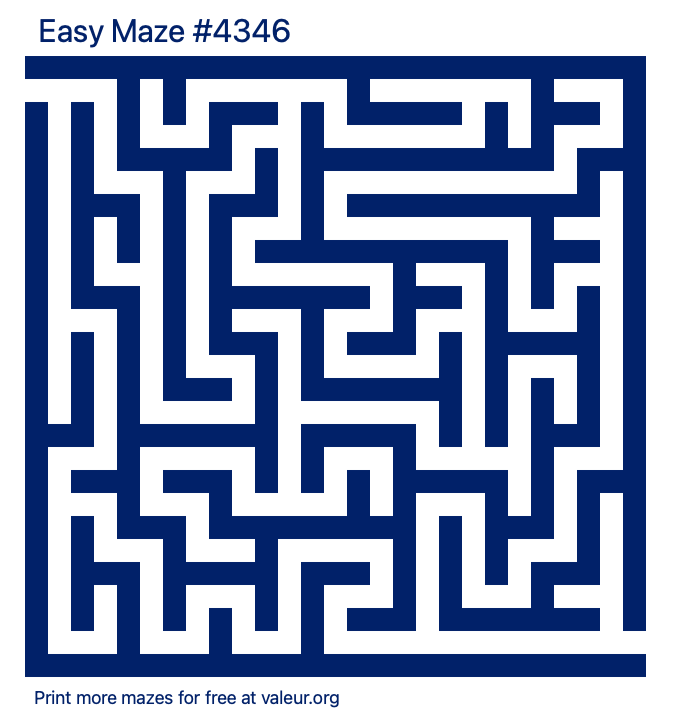 Free Printable Easy Maze number 4346