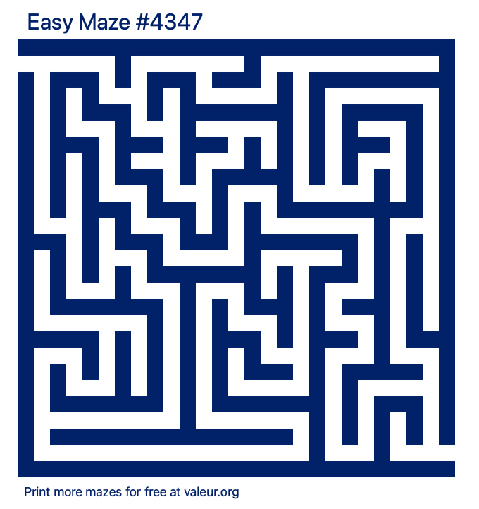 Free Printable Easy Maze number 4347