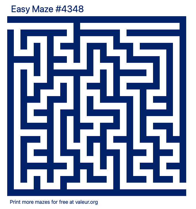 Free Printable Easy Maze number 4348