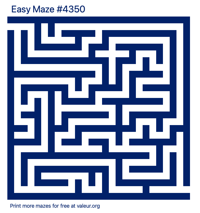 Free Printable Easy Maze number 4350