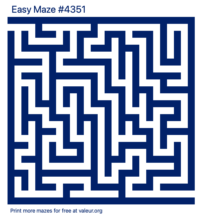 Free Printable Easy Maze number 4351