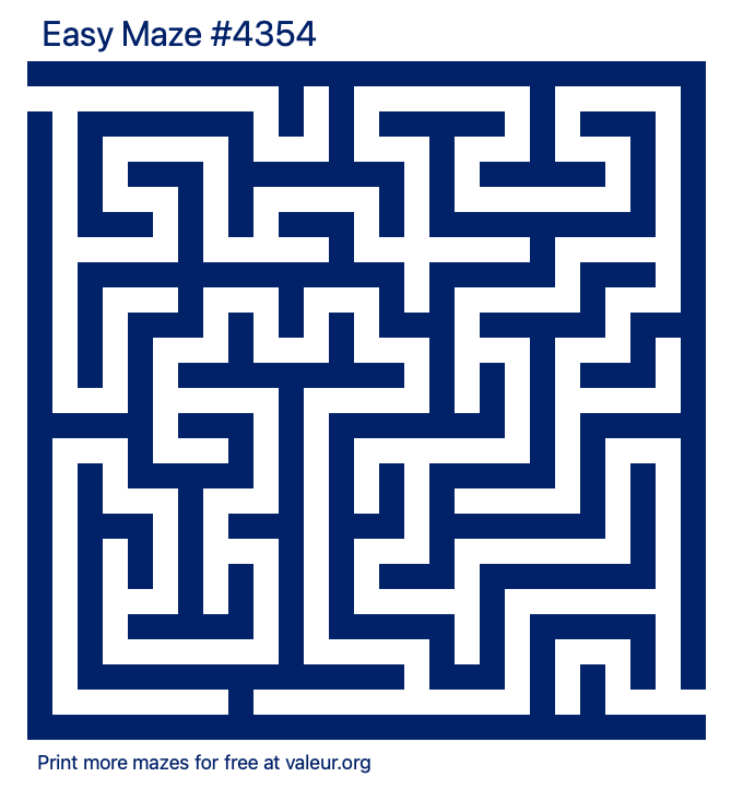 Free Printable Easy Maze number 4354