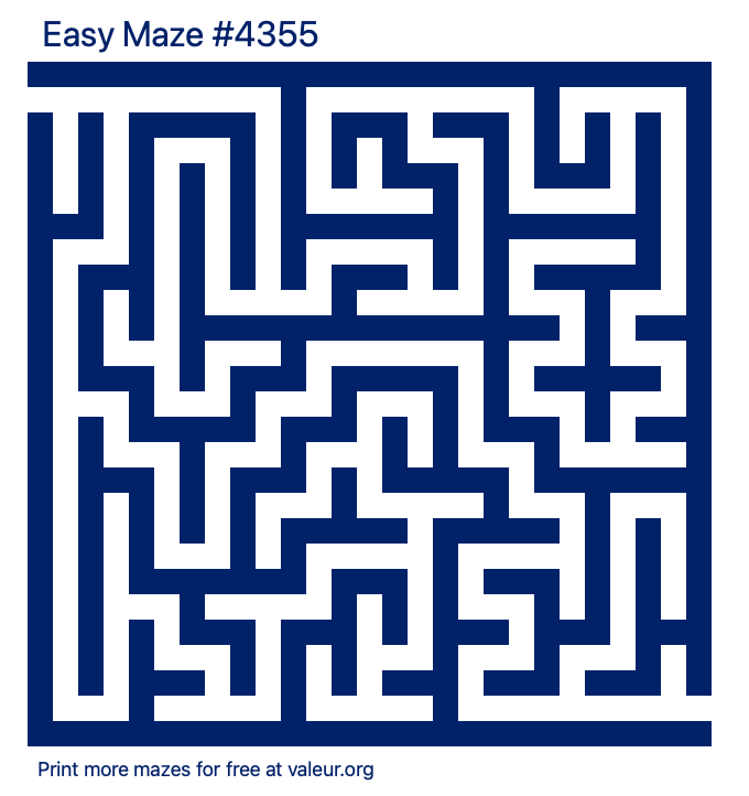 Free Printable Easy Maze number 4355