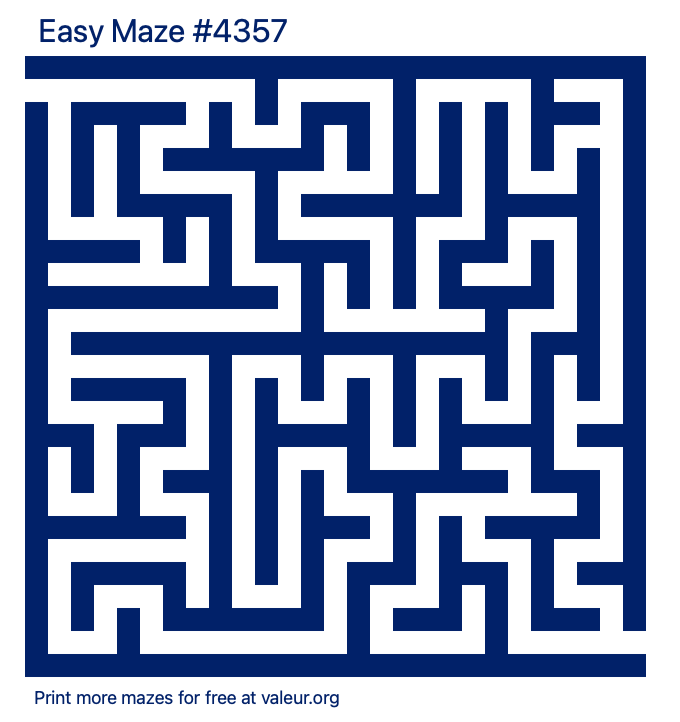 Free Printable Easy Maze number 4357